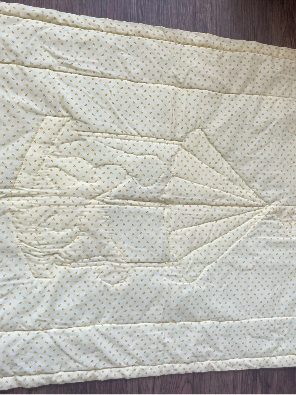 Handmade Baby Quilt with Pastel Carousel Appliqué + clouds 9 Muslin wrap